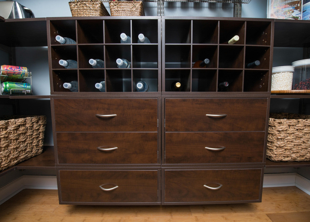 freedomRail O-Box Cubby Unit  - Chocolate Pear